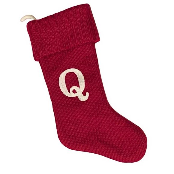 Wondershop Knit Monogram Christmas Stocking Red Letter Q - Picture 4 of 4